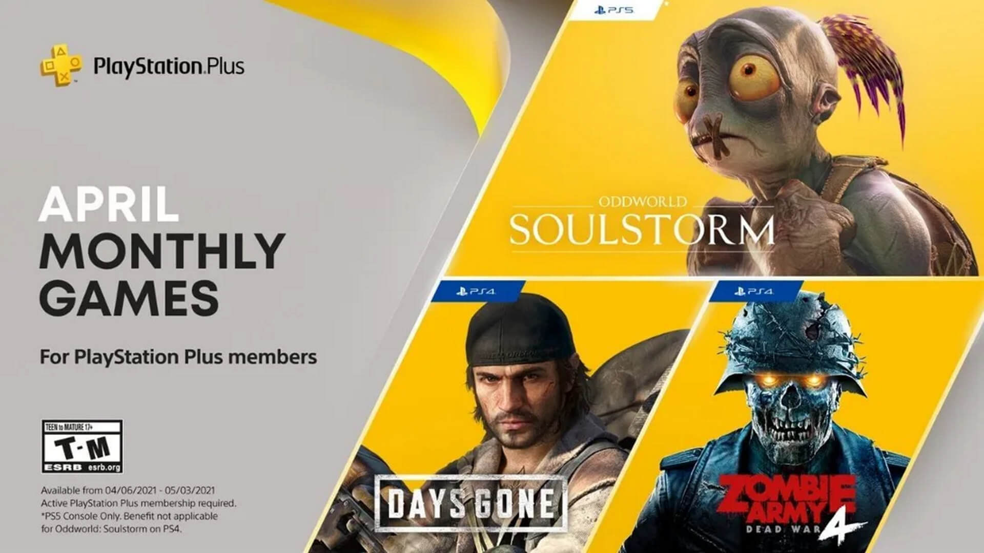 PlayStation Plus April 2021 Announcement